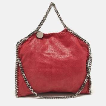 Pre Owned Stella McCartney Burgundy Faux Leather Small Falabella Tote