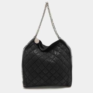 Pre Owned Stella McCartney Black Fabric Small Falabella Tote