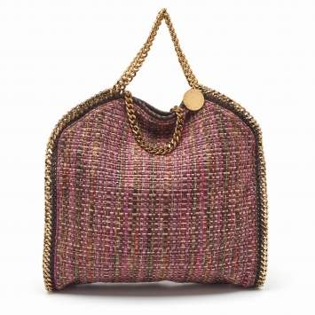 Stella McCartney Multicolor Woven Tweed Small Falabella Tote
