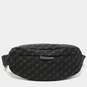 Pre Owned Stella McCartney Black Monogram Nylon Bum Belt Bag