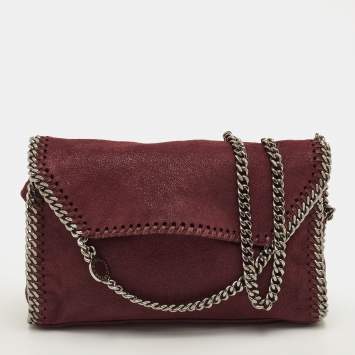 Pre Owned حقيبة كتف سلسلة ستيللا مكارتني فالابيلا جلد صناعي عنابية