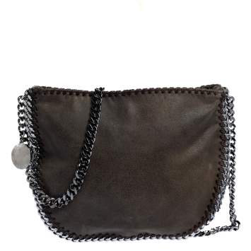 Pre Owned Stella McCartney Grey Faux Leather Crossbody Bag
