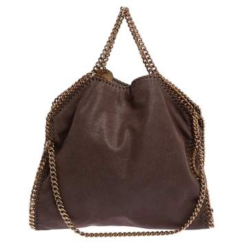 Pre Owned Stella McCartney Brown Faux Leather Small Falabella Tote