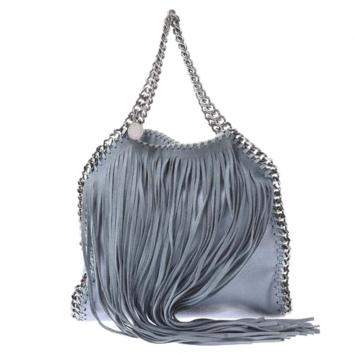 Pre Owned Stella McCartney Blue Fringe Leather Shoulder Bag
