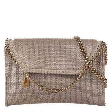 Pre Owned Stella McCartney Brown Woven Canvas Falabella Crossbody Bag