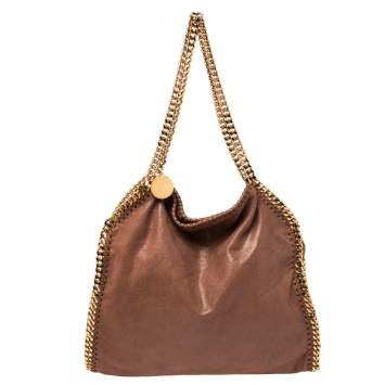 Pre Owned Stella McCartney Brown Faux Suede Small Falabella Tote
