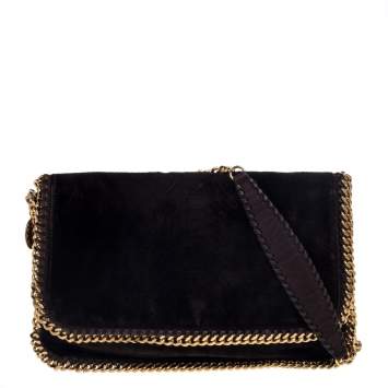 مملوكة مسبقًا Stella McCartney Brown Snake Embossed Velvet Flap Shoulder Bag