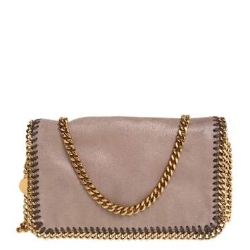 مملوكة مسبقًا Stella McCartney Dark Beige Faux Suede Falabella Crossbody Bag