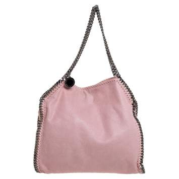 Pre Owned Stella McCartney Pink Faux Suede Small Falabella Tote