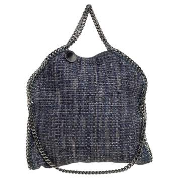 مملوكة مسبقًا Stella McCartney Blue/Grey Tweed Small Falabella Tote