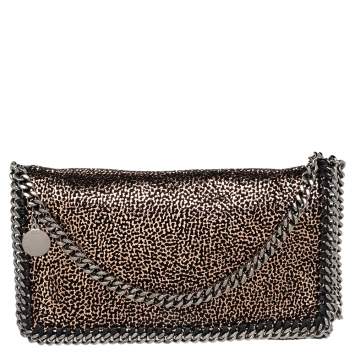 Pre Owned Stella McCartney Gold Faux Suede Falabella Shoulder Bag