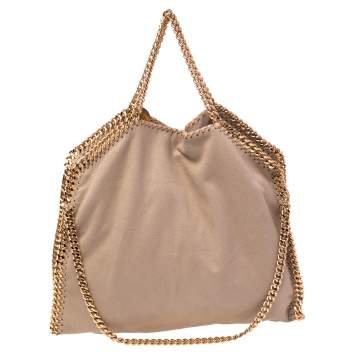 مملوكة مسبقًا Stella McCartney Beige Faux Leather Small Falabella Tote