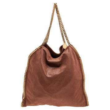 Pre Owned Stella McCartney Brown Faux Suede Large Falabella Tote