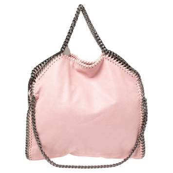 مملوكة مسبقًا Stella McCartney Light Pink Faux Leather Small Falabella Tote
