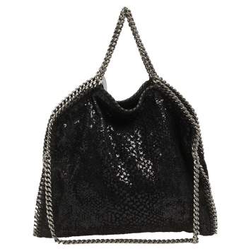 Pre Owned Stella McCartney Black Sequence Small Falabella Tote