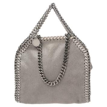 مملوكة مسبقًا Stella McCartney Grey Faux Suede Tiny Falabella Shoulder Bag