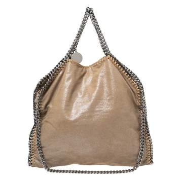 Pre Owned Stella McCartney Beige Faux Suede Small Falabella Tote