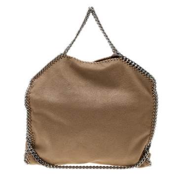 Pre Owned Stella McCartney Beige Faux Leather Small Falabella Tote