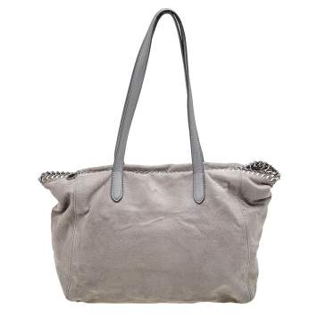 Pre Owned Stella McCartney Grey Faux Leather Falabella Shopper Tote