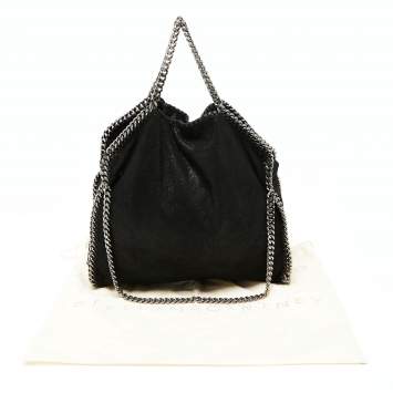 Pre Owned Stella McCartney Black Faux Suede Falabella Tote