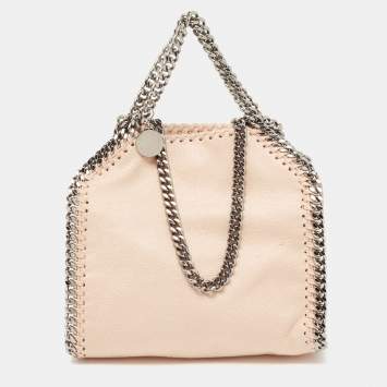 Pre Owned Stella McCartney Beige Faux Suede Tiny Falabella Tote 