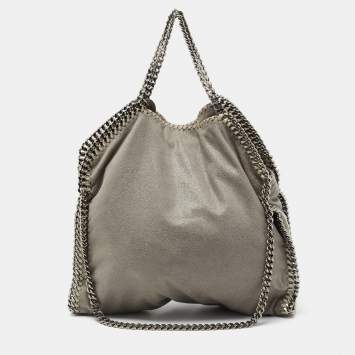 Pre Owned Stella McCartney Grey Faux Suede Small Falabella Tote