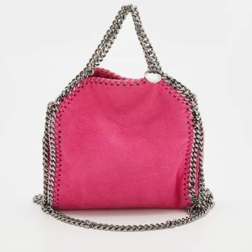 Pre Owned Stella McCartney Pink Faux Leather Mini Falabella Shoulder Bag