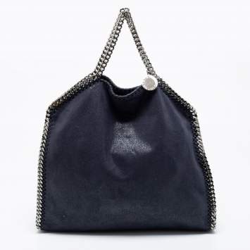 Pre Owned Stella McCartney Blue Faux Leather Falabella Tote