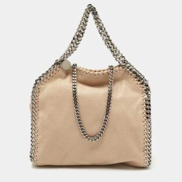 Pre Owned Stella McCartney Beige Faux Suede Mini Falabella Tote