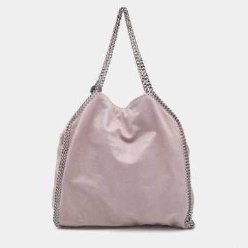 Pre Owned Stella McCartney Light Pink Faux Leather Falabella Tote