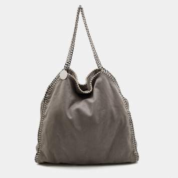 Pre Owned Stella McCartney Grey Faux Leather Falabella Tote