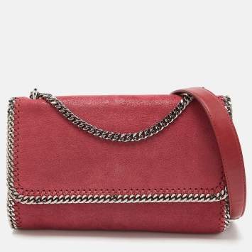Pre Owned Stella McCartney Burgundy Faux Leather Falabella Shoulder Bag