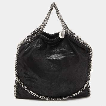 Pre Owned Stella McCartney Blue Faux Suede Small Falabella Bag