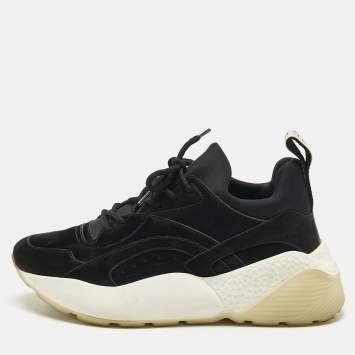  Stella McCartney Black Polyamide Fabric Eclypse Low Top Sneakers Size 39