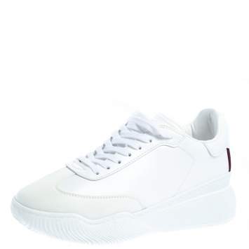 مملوكة مسبقًا Stella McCartney White Faux Leather Loop Sneakers Size 39