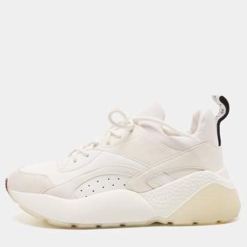 Pre Owned Stella McCartney Two Tone Faux Leather and Faux Suede Eclypse Sneakers Size 39