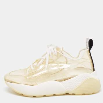 Pre Owned Stella McCartney Light Yellow PVC Eclypse Sneakers Size 39