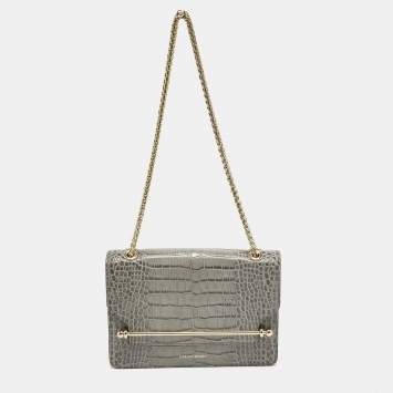 Pre Owned حقيبة كتف ستراثبيري سلسلة جلد ثلاثي الألوان إيست/ويست