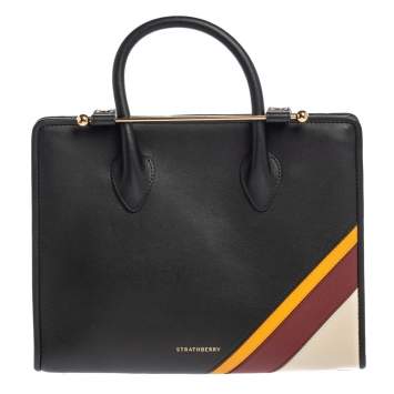 Pre Owned Strathberry Multicolor Leather Midi Tote