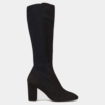 Pre Owned Stuart Weitzman Suede Block Heel Over The Knee Boots 37.5