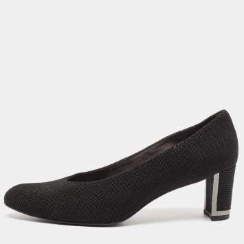 Stuart Weitzman Black Solar Goosebump Pumps Size 41