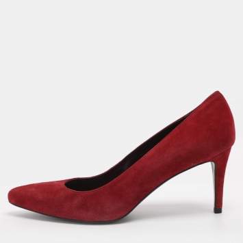 مملوكة مسبقًا Stuart Weitzman Size 40 Red Suede Pumps