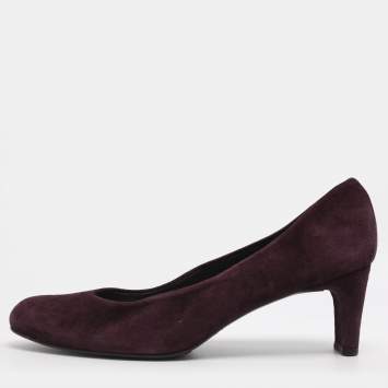 Pre Owned Stuart Weitzman Size 40.5 Purple Suede Pumps