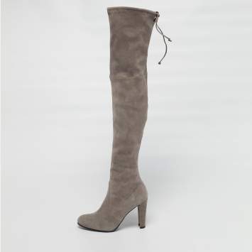مملوكة مسبقًا Stuart Weitzman Highland Size 36.5 Beige Suede Knee Length Boots