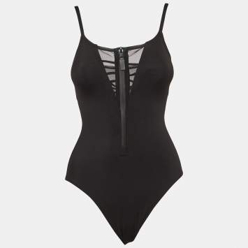 Pre Owned TA3 Black Jersey Lace-Up New Zippy Swimwear XS