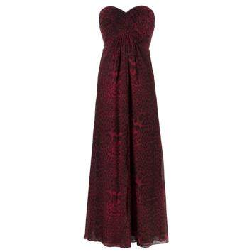 Pre Owned Tadashi Shoji Leopard Print Evening Gown M