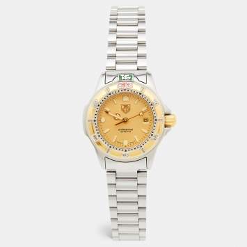 Pre Owned TAG Heuer Champagne Two-Tone Stainless Steel Professional 200M 995.408 Women's Wristwatch 28 mm
