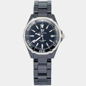 Tag Heuer Aquaracer WAY1395.BH0716 Black Ceramic Quartz Women's Wristwatch 35 mm
