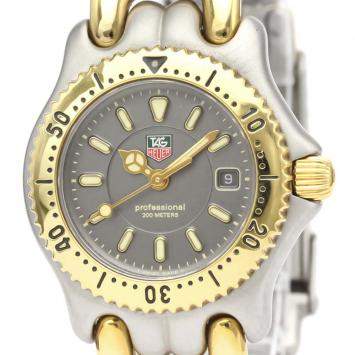 Pre Owned Tag Heuer Gray Gold Plated Stainless Steel Professional WG1320-0 Women's Wristwatch 28 MM