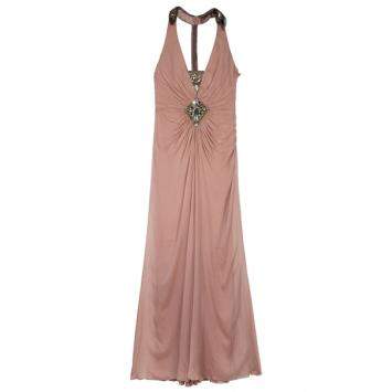 Pre Owned Temperley Vega Embellished Silk Chiffon Gown M